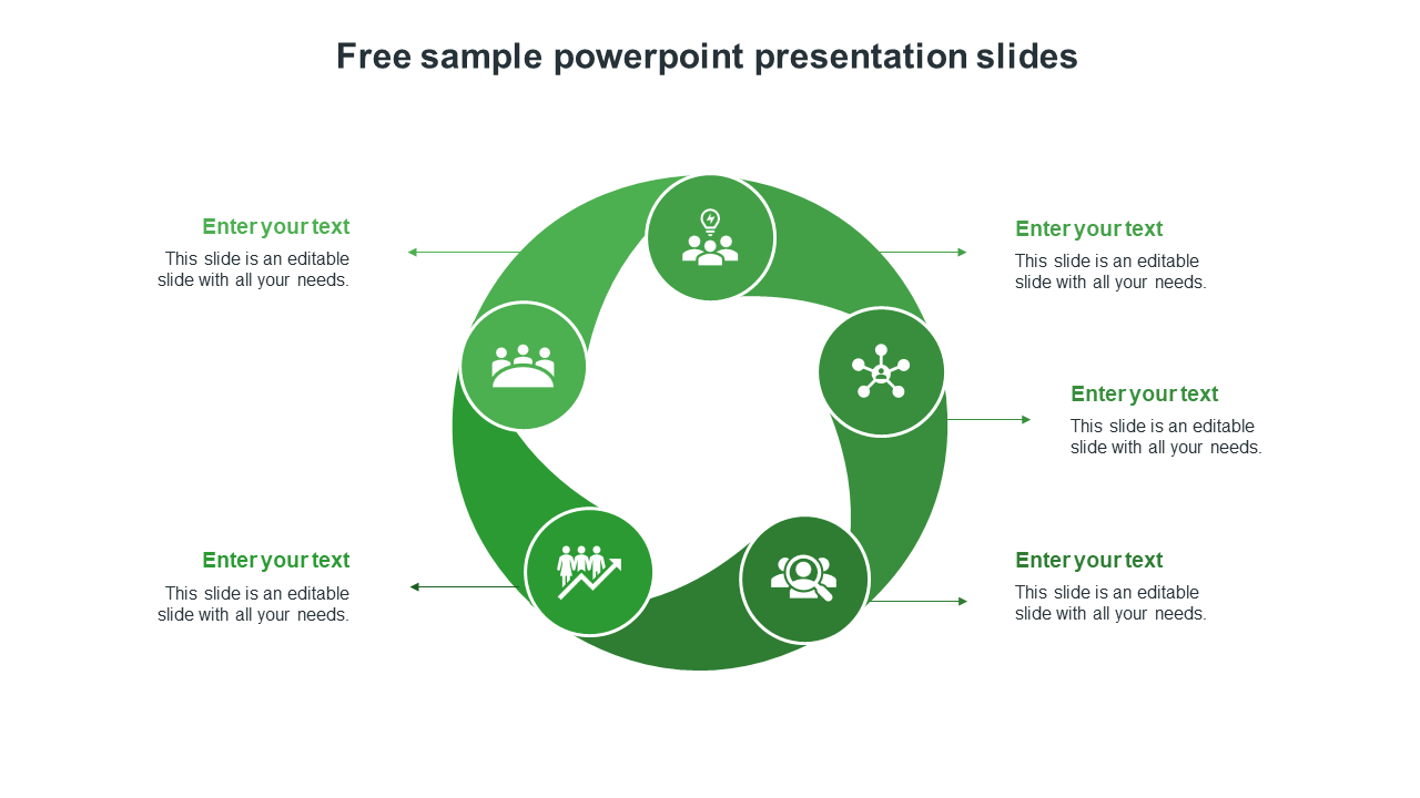 free sample powerpoint presentation slides-green